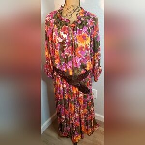Easel Los Angeles Floral Dress